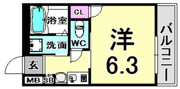 エステムコート神戸ハーバーランド前IIの物件間取画像